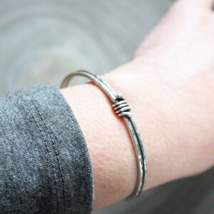 Sterling Silver Rustic Knot Cuff Bracelet image 3