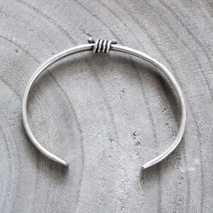 Sterling Silver Rustic Knot Cuff Bracelet image 2