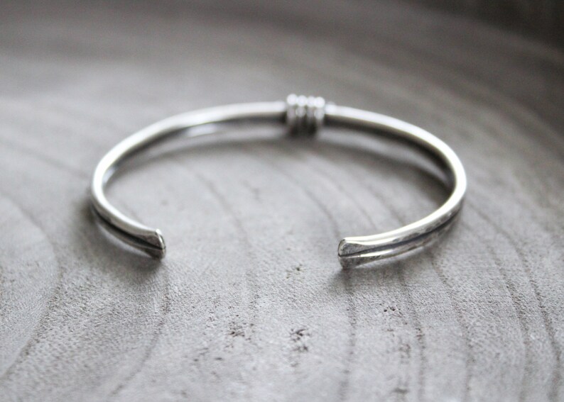 Sterling Silver Rustic Knot Cuff Bracelet image 4