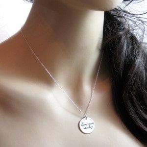 Personalized Silver Handwriting Necklace image 3