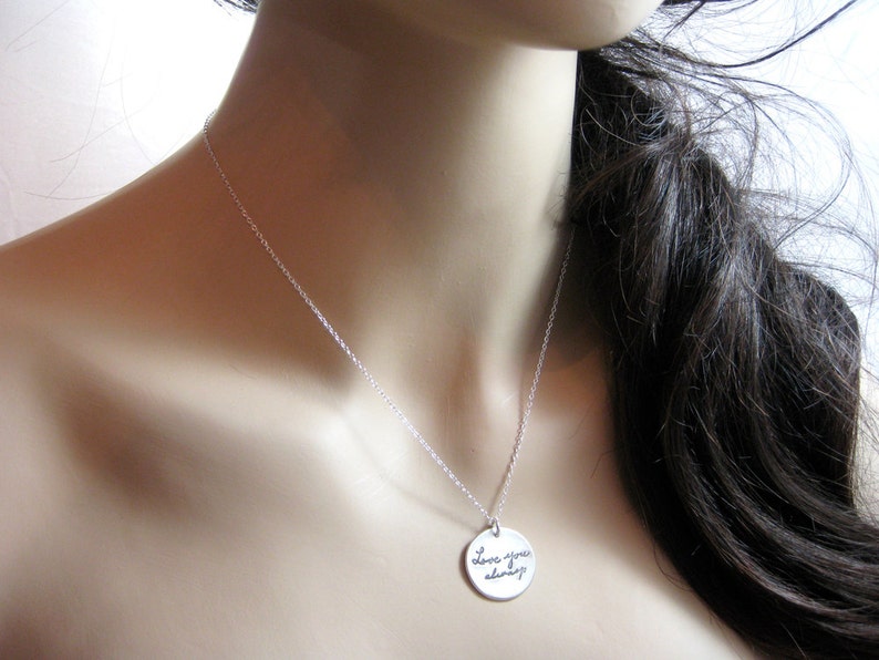 Personalized Silver Handwriting Necklace image 3