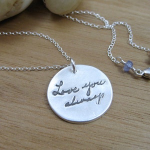 Personalized Silver Handwriting Necklace image 2