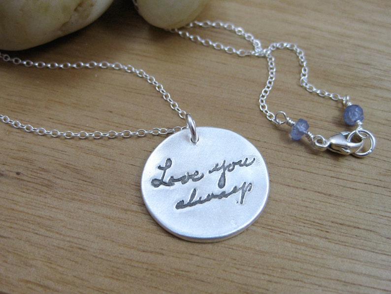 Personalized Silver Handwriting Necklace image 2