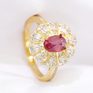 Ruby Dainty Ring, February Birthstone Ring, Ruby Ring, Delicate Ring, Minimalist Ring, Sterling Silver, Mom Gift,Ring Setting,Cost Breakdown