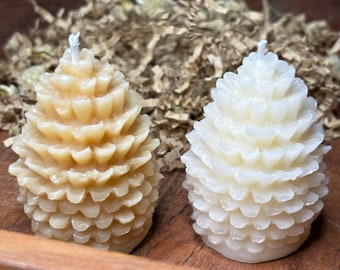 Pinecone Candle, 2ct, fall home decor, pillar soy candle, decorative candles, fall candles