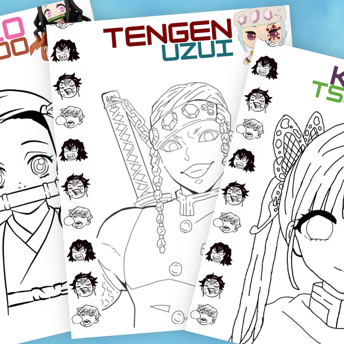 Demon Slayer Coloring Page, Printable Busy Book, Printable, Anime, Kids