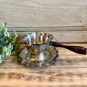 Antique Silver Plate Sauce Bowl