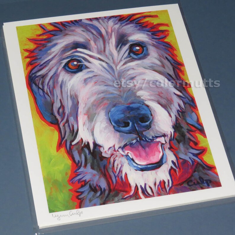 IRISH WOLFHOUND Dog 8x10 Art Print by Lynn Culp