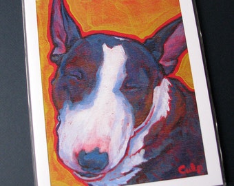 BULL TERRIER Dog Brindle 8x10 Art Print by Lynn Culp