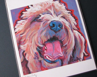 LABRADOODLE Dog 8x1 Art Print by Lynn Culp