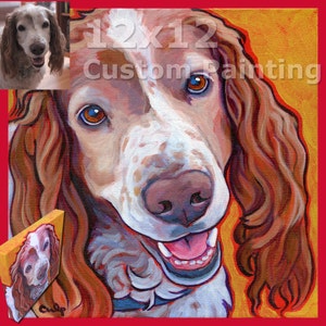 12x12 CUSTOM PAINTING Original Dog Portrait Art Painting by Lynn Culp image 5