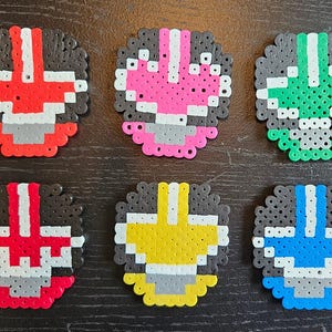 Power Rangers Time Force Helmets | Choose from 1 or all 6 | Perler | TimeRanger | Power Rangers Helmets