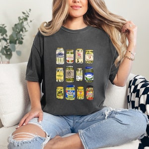 Comfort Colors® Pickle Graphic Tees, Pickle Lover Shirt, Pickle T-Shirt, Trendy Womens Shirt, Retro Canned Pickles Shirt, Pickle Jar Shirt