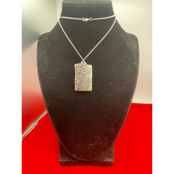 Cordova Handcrafted Silver-Tone Rectangular Pewte… - image 2