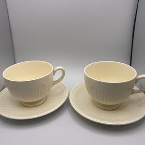 Wedgewood Edme Cup Saucer Pair Etruia and Barlaston