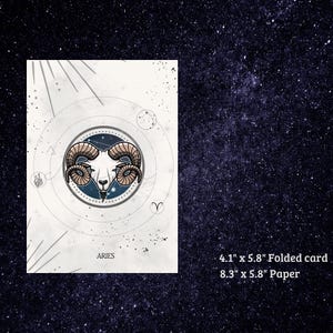 BÉLIER / Carte cadeau Zodiaque / Carte anniversaire Horoscope