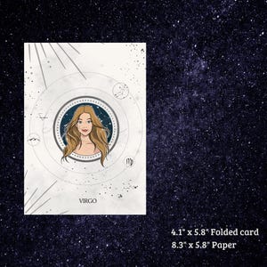 VIRGO / Zodiac gift card / Horoscope Birthday card