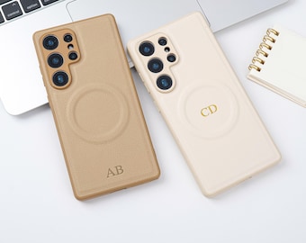 Niestandardowe magnetyczne skórzane etui na telefon Samsung Galaxy S25 S24 S23 S22 Ultra Plus