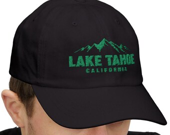 Lake Tahoe California Embroidered Baseball Cap Embroidery Lake Tahoe Souvenir Nature Lover Hiking Baseball Hat Gift Idea Classic Dad Cap