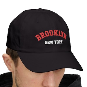 Brooklyn NY Embroidered Baseball Cap Embroidery Brooklyn Pride New York Souvenir NYC Baseball Hat Gift Idea Classic Dad Cap