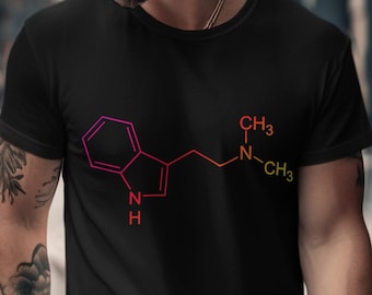 DMT Molecule T-Shirt Unisex Tee, Psychedelic Chemistry Structure Shirt, Consciousness Science Gift for Neuro Enthusiasts