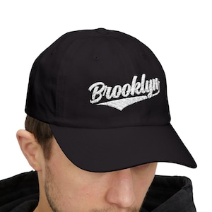 Brooklyn NY Embroidered Baseball Cap Embroidery Brooklyn Pride New York Souvenir NYC Baseball Hat Gift Idea Classic Dad Cap