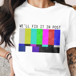 Video Editor T-Shirt Unisex Tee: Retro TV Fix In Post Movie Director Film Maker Humor Shirt