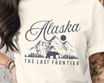 Alaska The Last Frontier Bear Mountain Vintage T-Shirt Unisex Tee
