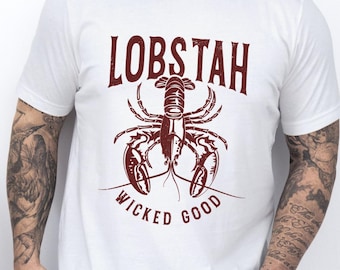 Boston Massachusetts Shirt Lobstah Wicked Good Tshirt Vintage Retro Massachusetts Pride Tee Boston Accent Funny Souvenirs Gift T-Shirt