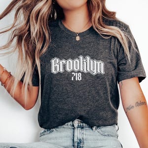 Brooklyn NY Shirt 718 Area Code Pride Tshirt Vintage Old English New York City NYC Unisex T-Shirt