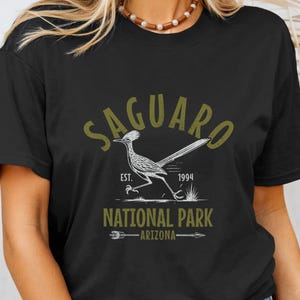 Saguaro National Park Arizona Shirt Desert Vibes Roadrunner Tshirt Tee Cactus AZ Souvenirs Pride Gift Idea Unisex T-Shirt