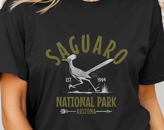 Saguaro National Park Arizona Shirt Desert Vibes Roadrunner Tshirt Tee Cactus AZ Souvenirs Pride Gift Idea Unisex T-Shirt