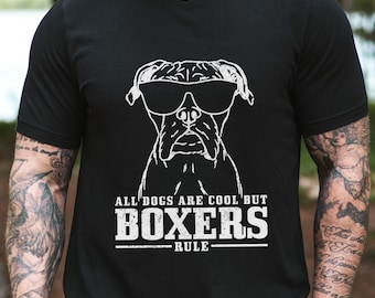 Boxer Dog Dad Shirt Funny Boxer Mom Funny Cute Dog Tshirt Dog Lover Tee Gift Idea T-Shirt