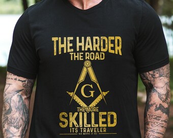 Mason Masonic Shirt Traveler Square & Compass Symbol Tshirt Freemason Shriner Masonic Gifts Masonic T-Shirt