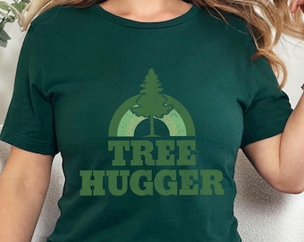 Tree Hugger Shirt Environmental Earth Day Tshirt Vintage Retro Hiking Camping Nature Lover Environmentalist Tee Gift Idea T-Shirt