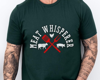 Meat Whisperer Shirt BBQ Grilling Tshirt Funny Grill Master Texas Barbecue Chef Tee For Men Father's Day Gifts Unisex T-Shirt