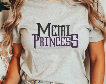 Metal Princess Shirt Heavy Metal Fan Tshirt Concert Festival Death Metal Metalcore Metal Head Unisex T-Shirt