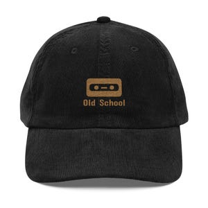 Old School Retro Casette Tape Corduroy Cap Embroidered Baseball Hat Embroidery Music Lover Minimalist 90s Kid Gift Idea Vintage Cap