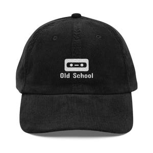 Old School Retro Casette Tape Corduroy Cap Embroidered Baseball Hat Embroidery Music Lover Minimalist 90s Kid Gift Idea Vintage Cap