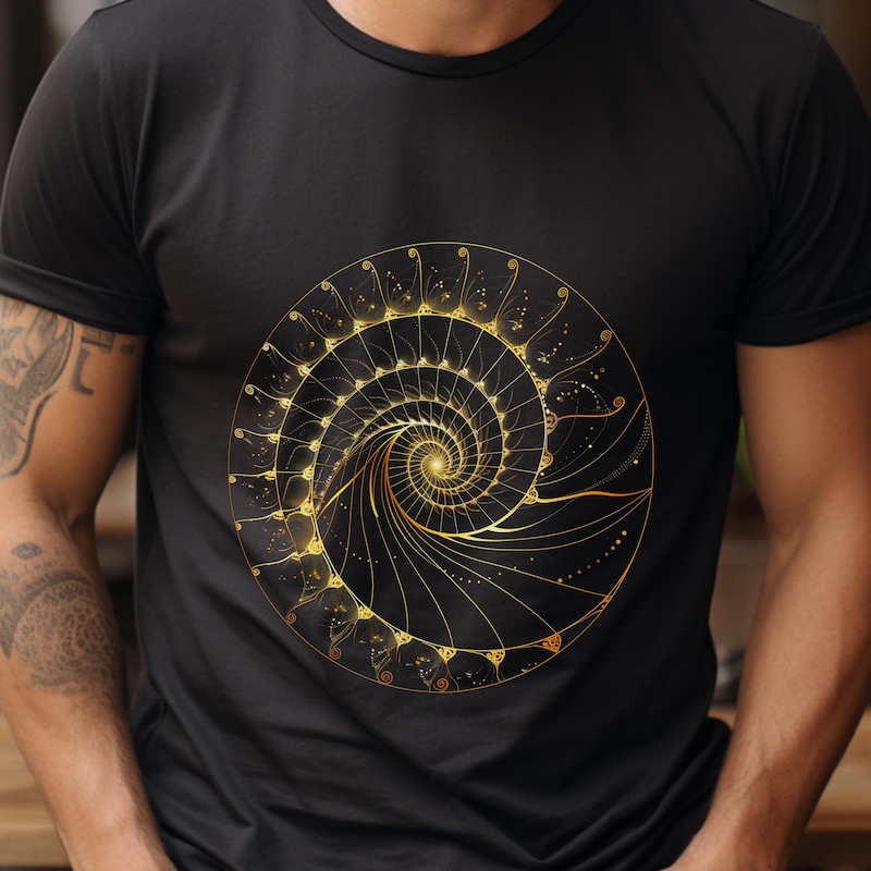 Bozz Queen Golden Ratio & Fibonacci Spiral Sacred Geometry T-Shirt - Women's Organic Tee main image 1