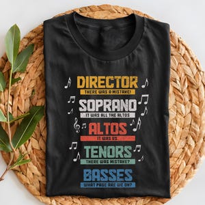 Choir Shirt Funny Singing Tshirt Sports Style Tee Choir Teacher Director Soprano Alto Tenor Bass Singer Gift Idea Unisex T-Shirt