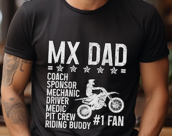 Motocross Dad Shirt Dirt Bike Tshirt Funny MX Dad Biker Motorcycle Gift T-Shirt