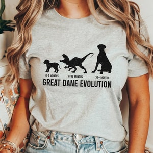 Great Dane Shirt Evolution Great Dane Tshirt Great Dane Mom Shirt Great Dane Dad Tee Funny Great Dane Gifts Dog Owner T-Shirt