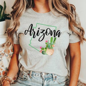 Arizona T-Shirt AZ Arizona Shirt Pride Desert Vibes Cactus Sedona Tucson Phoenix Arizona Souvenir Vintage Gift Idea Unisex Tshirt