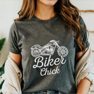 Biker Chick Shirt Biker Girl Tshirt Funny Vintage Motorcycle Tee Gift T-Shirt