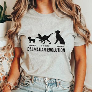 Dalmatian Shirt Evolution Dalmatian Dog Tshirt Dalmatian Mom Shirt Dalmatian Dad Tee Funny Dalmatian Gifts Dog Owner T-Shirt