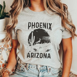 Phoenix Arizona Shirt Phoenix AZ Tshirt Arizona Tee Roadrunner Cactus Desert Vibes Arizona Souvenirs Pride Gift Idea Unisex T-Shirt