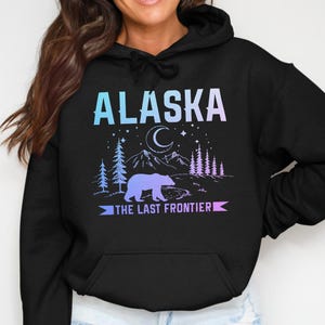 Sudadera con capucha Alaska The Last Frontier Bear, sudadera con capucha para amantes de la naturaleza, sudaderas unisex