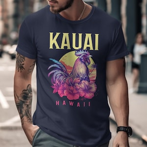 Hawaii Kauai Rooster Tee Shirts - Etsy