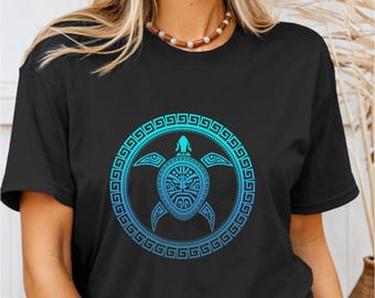 Sea Turtle Shirt Hawaiian Tribal Maori Turtle Tshirt Hawaii Scuba Diving T-Shirt Scuba Diver Ocean Animal Ocean Lover Sea Turtle Lover Gifts